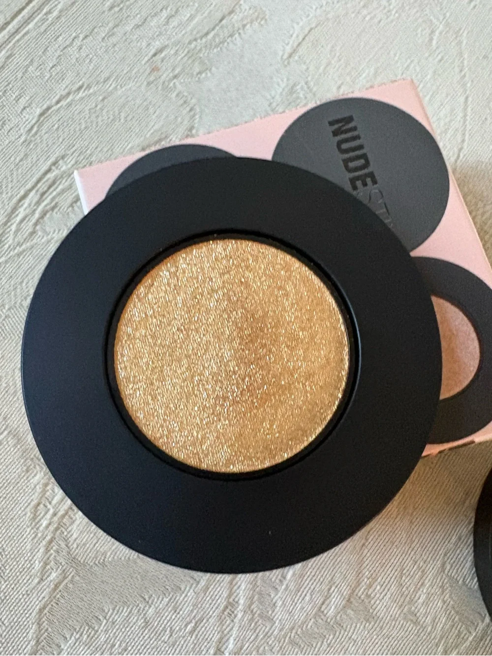 NUDESTIX Stax Shimmer Eyeshadow Trio — Peach, Rose Gold & Gold